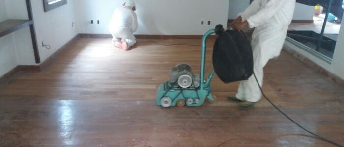 lijado de duela de madera