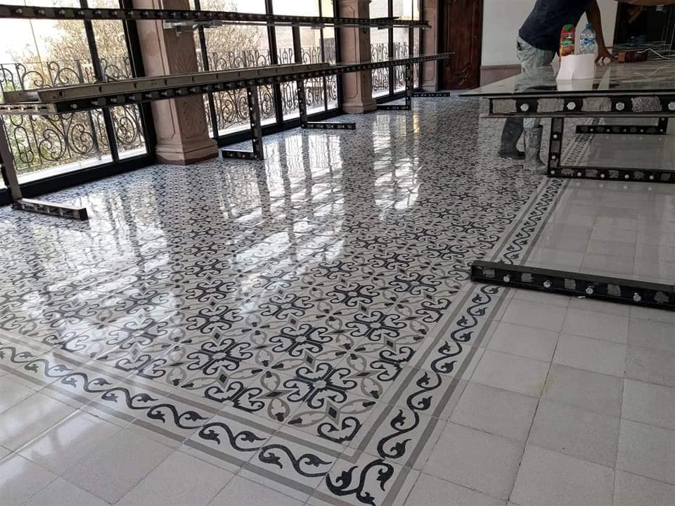 Inicio 12 pulido de pisos de mosaico